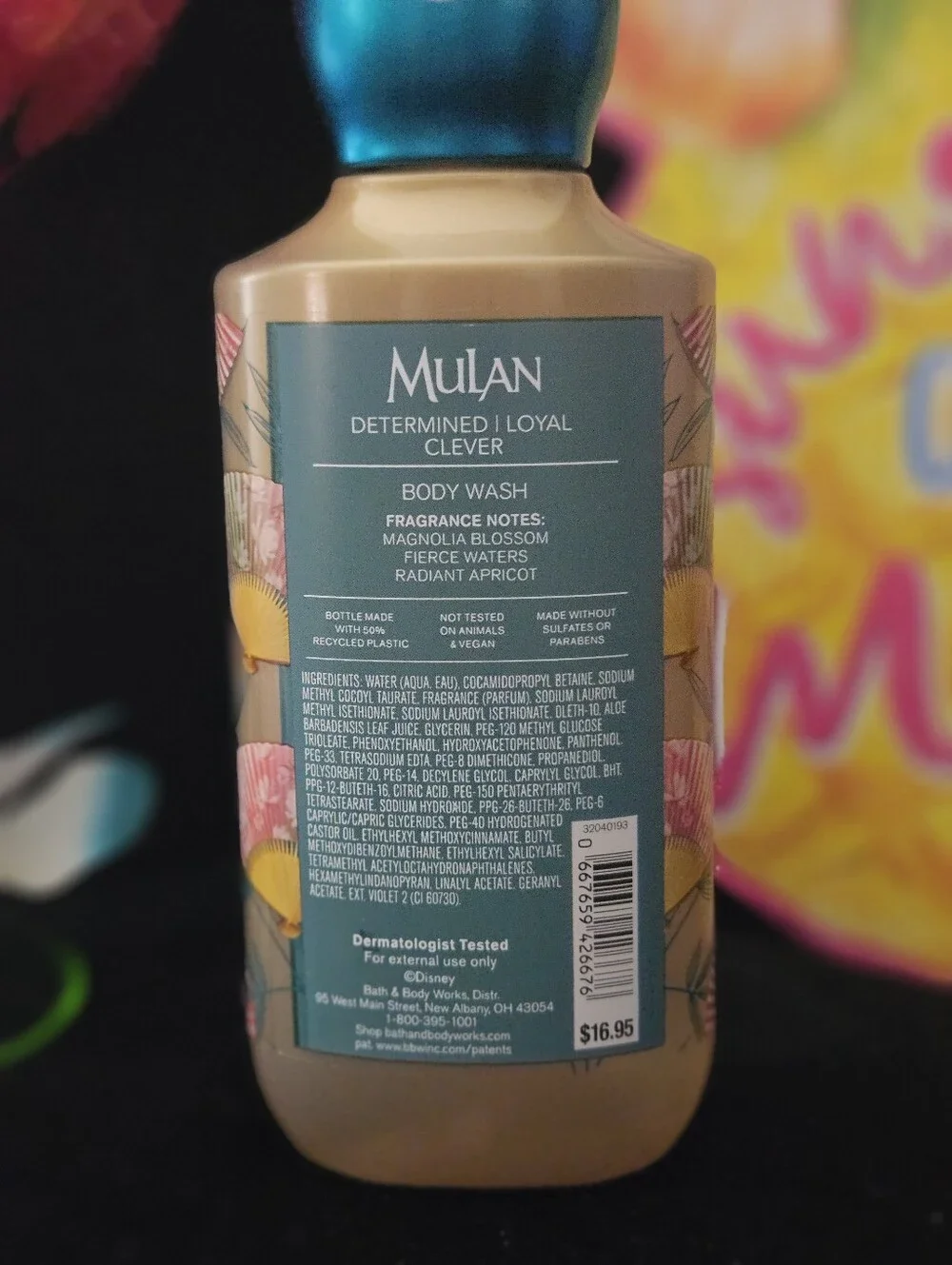 NWT Bath & Body Works Disney Princess Mulan Bodycare Set - Pink/Teal